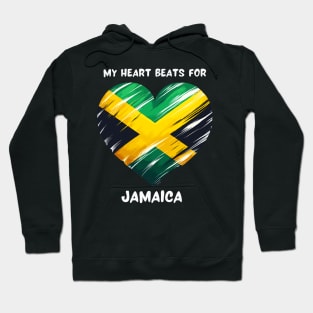 My Heart Beats For Jamaica Flag Hoodie